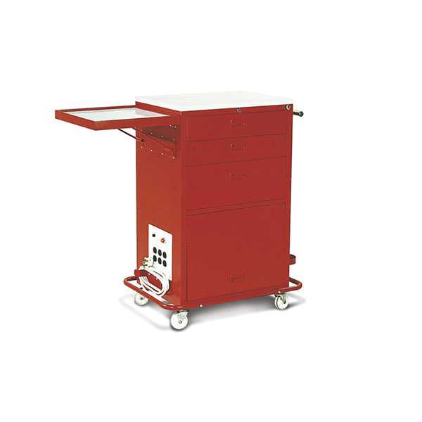 Emergency cart red-white